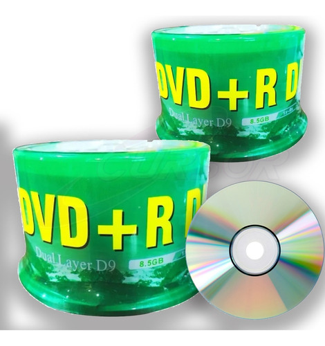 Dvd Logo Doble Capa Dual Layer 8.5gb 100un Envio Gratis