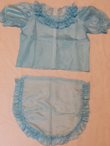 Traje Paisana, Blusa Y Delantal Niña.