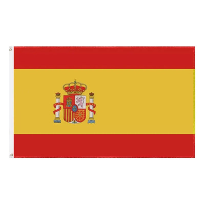 Bandera De España Española Reino De Poliester Grande 90x150cm Spain Flag Color Vivo Resistente Con Ojales