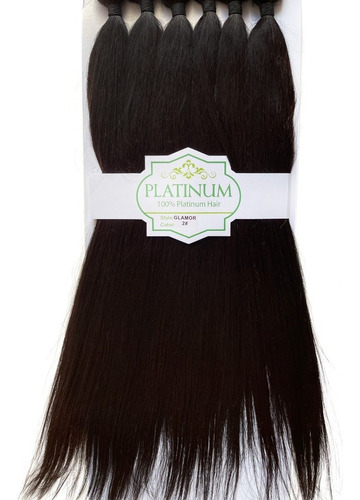 Cabelo 50% Humano 50% Orgânico - Platinum Glamor - 65cm/300g