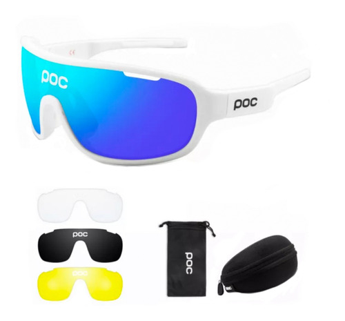 Gafas De Sol Deportivas Poc4 Lentes Ciclismo Uv400 