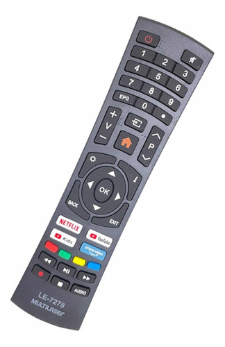 Controle Remoto Para Tv Multilaser Led Smart 4k Tl032 Tl027