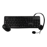 Kit De Oficina: Teclado, Mouse Y Audífonos Acteck Kt30