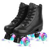 Patines Roller De 4 Ruedas Doble Fila Para Mujer Con Led