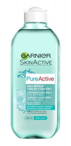 Pack X 3 Unid Agua Micelar Skin Active Pure X400m Garnier