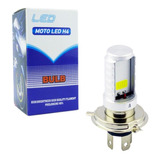 Ampolleta Para Moto H4 Led Cob Blanca, Metal X 1 Pieza.