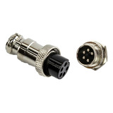 Juego Conector Ficha Din Metal Macho Hembra 5 Pines Mic Htec