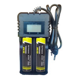  Kit Carregador Duplo Display +4 Baterias Bmax 18650 6800mah