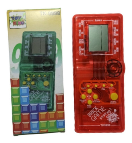 Jogo Brick Game 9999 Em 1 Console Retrô Cor Transparente