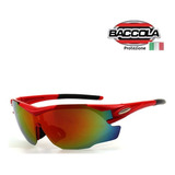 Gafas De Ciclismo Polarizada Marco Mediano Rojo Baccola 9191