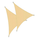 Pack X2 Vela Sombra 5mx5m Toldos Malla Sombra Triangular