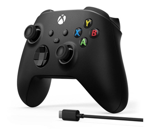 Controle Microsoft Xbox Series X/s Com Cabo Usb-c Preto