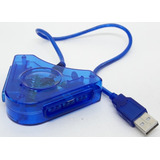 Adaptador Conversor Usb Pc Duplo Para Controle Psone Ps2 Ps3