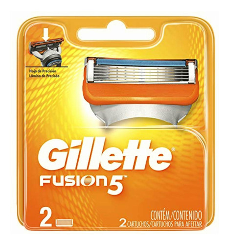 Cartuchos Para Afeitar Gillette Fusion 5, 2 Count