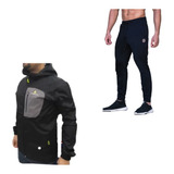 Combo Inv! Campera Para Lluvia + Pantalon Deportivo Liso