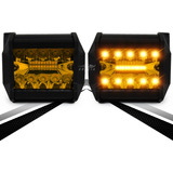 Par Faros 20 Led 4x2 Lupa Auxiliar Dually - Italio