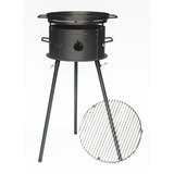 Fogonero Brasero Gourmet Francis + Parrilla + Chapa 43cm