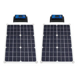 . 2pc 20w Kit De Panel Solar 10 Amp 12v / 24v Controlador De