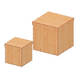 Caja De Madera / Mdf / Paquete 2 Cajas / 30x30x30 / 20x20x20