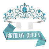 Kit De Banda Y Tiara De Cristal  Birthday Queen  Cocide Para