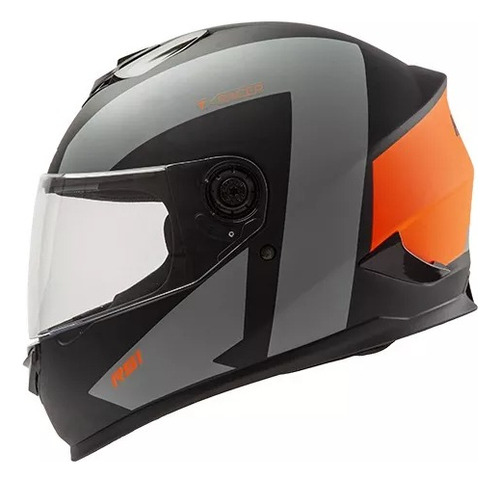 Casco Para Moto Integral Hawk Rs1 T-racer Negro/naranja Xl