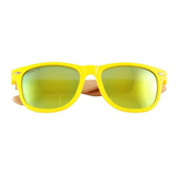 Lentes De Colores Con Madera, Mxfsi-004, Yellow, Uv400, Pol