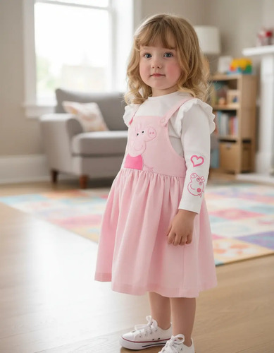 Peppa Pig Vestido Niña Tirantes 2 Piezas Rosa
