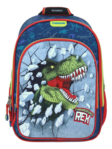 Mochila Chenson Original Primaria Dinosaurio T- Rex 3d Mati