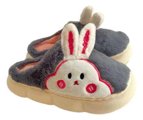 Pantuflas Algodon Abrigadas Calidas Comodas Peluche Zapatos