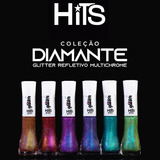 Kit 6 Esmaltes Hits Glitter Diamante Multichrome 8ml