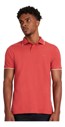 Camisa Polo Aramis 3 Listras Ve24 Vermelho Masculino