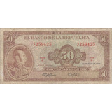 Colombia 50 Pesos Oro 20 De Julio 1958