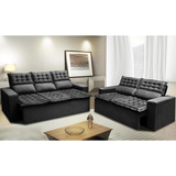 Conjunto 3 E 2l Retrátil Cama Inbox Slim 2,00x1,50m Preto