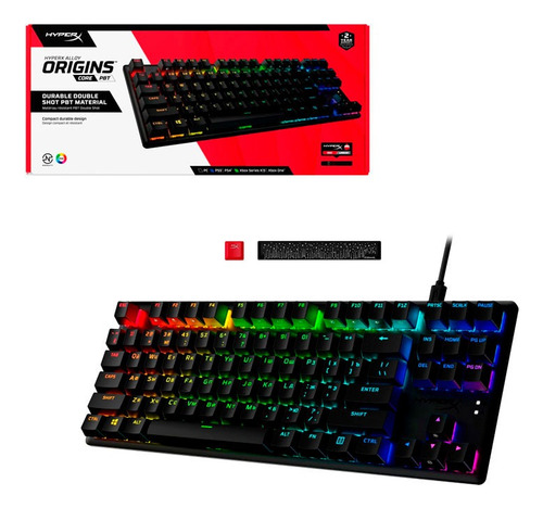 Teclado Gamer Hyperx Alloy Origins Core Pbt Red Tkl Español