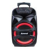 Caixa De Som  Amvox Aca 480 Tws Led Woofer 12 480w Bivolt