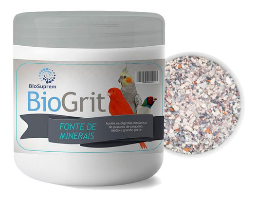Biogrit Mineral 800g Grit Pedrinha Pássaros E Aves Biosuprem