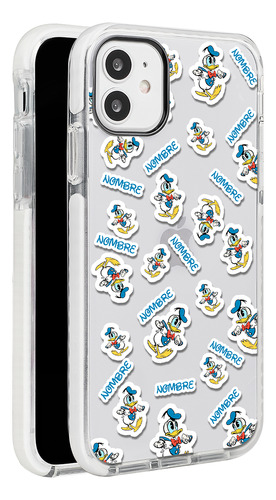 Funda Para iPhone Pato Donald Personalizada Con Nombre