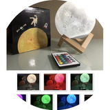 Lampara Luna 16 Colores Rgb Control Remoto Moon 15 Cm