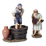 Aldeanos  Para Pesebre Viñedo De 15 Cm