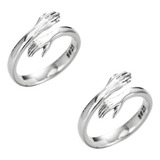 2 Anillos De Abrazo De Tamaño Ajustable For Pareja, Regalo