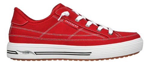 Tenis Mujer Skechers Arch Fit Arcade Sneakers Arcata Rojo