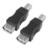 2 Adaptadores De Impresora Usb Tipo A Hembra - Tipo B Macho