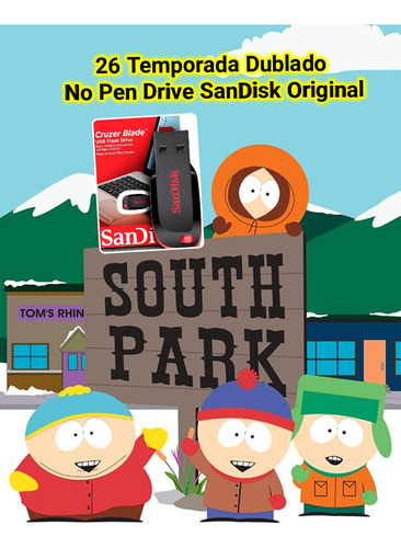 Pen Drive 128gb South Park 26 Temporada Dublado