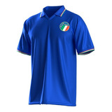  Camisa Retro Italia. Azul Vintage 1984
