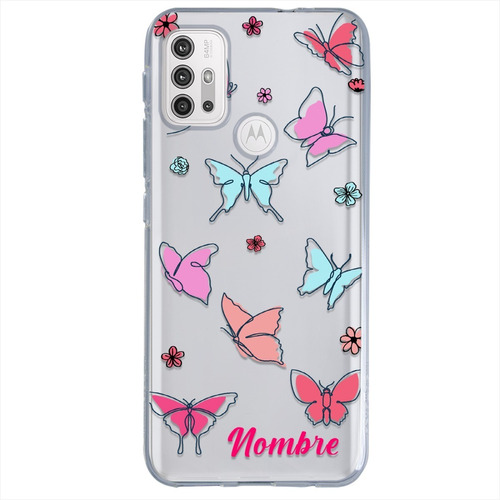 Funda Para Motorola Mariposas Personalizada Con Nombres