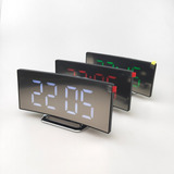 Relógio De Mesa Digital Led Despertador Data Temp Espelho