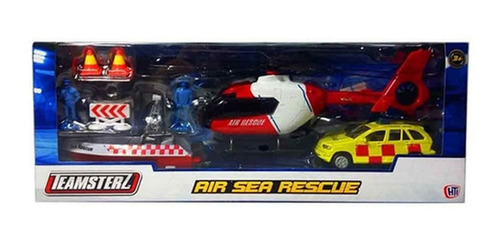 Equipo De Rescate Teamsterz Lancha Y Helicoptero Rescatista 