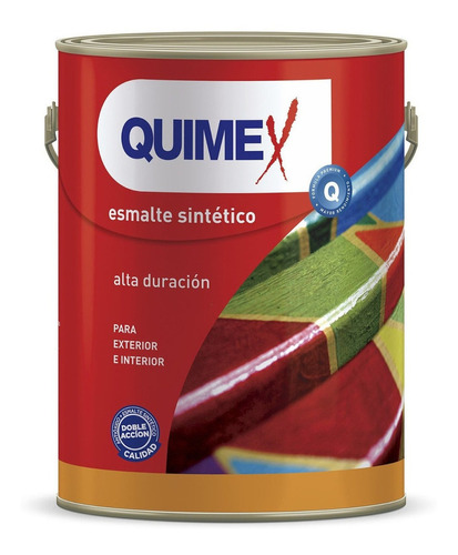 Esmalte Sintético Brillante 4 Litros Grupo 2 Quimex Pinturas Color Verde Inglés