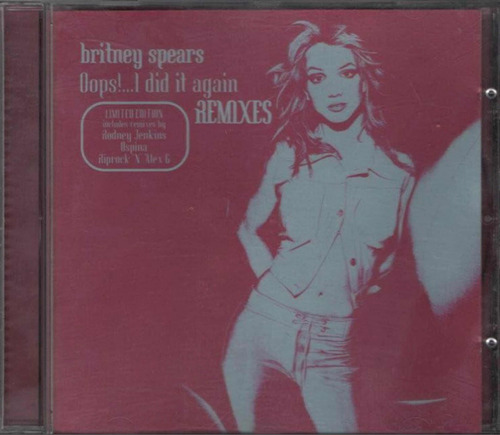 Britney Spears - Oops.. I Did It Again - Uk Cd Single Rojo