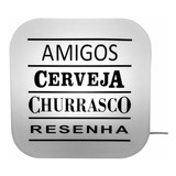 Luminária Box Amigos Cerveja Churrasco Resenha